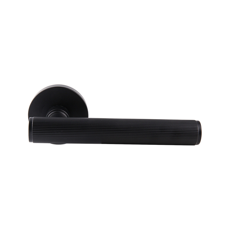 21-311 Retro Modern Simple Light Luxury Black Black Brass Chia cửa khóa cửa